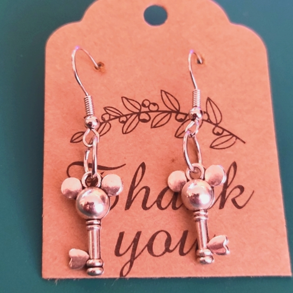 Hand Crafted Micky Key Earrings